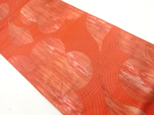JAPANESE KIMONO / VINTAGE FUKURO OBI / SILK / WOVEN FLOWER
